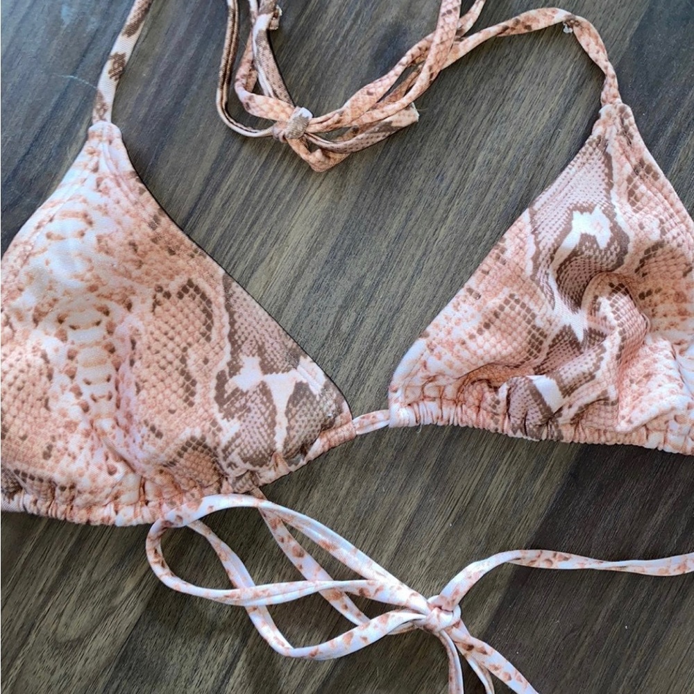 Fashion Nova Snakeskin Bikini (top & bottoms)